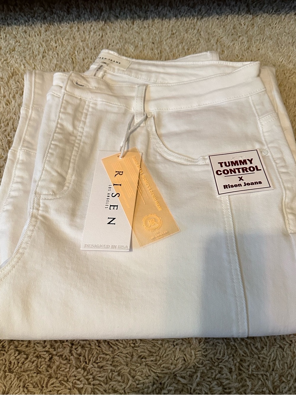 NWT RISEN TUMMY CONTROL BARREL JEANS